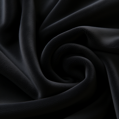 Black colored fabric swatch for the bean bag bed