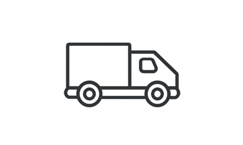 This is a little gray outline icon of a truck representing the fact that we offer free shipping for all of our bean bags.