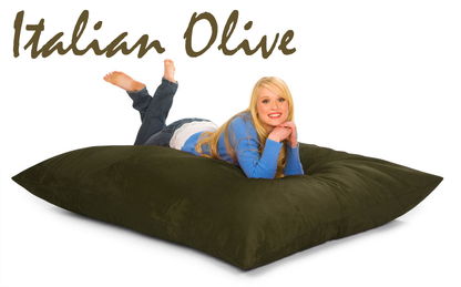 Italian Olive Green 6 ft. Bean Bag Pillow