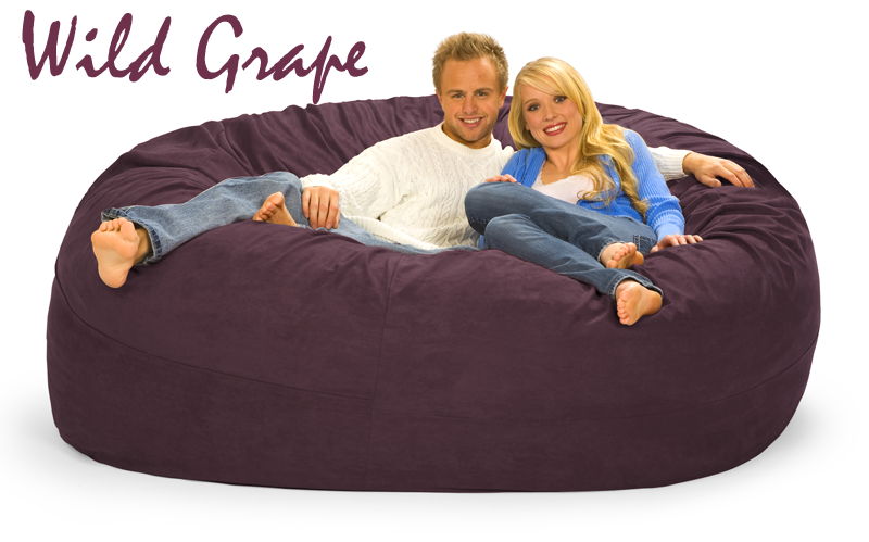 7 ft. Bean Bag in Wild Grape (Purple)