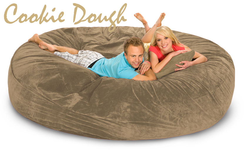 8 ft Bean Bag in Cookie Dough