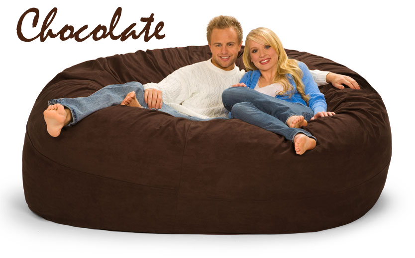 7 ft. Bean Bag in Chocolate (Brown)