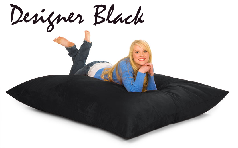 Designer Black 6 ft Bean Bag Pillow