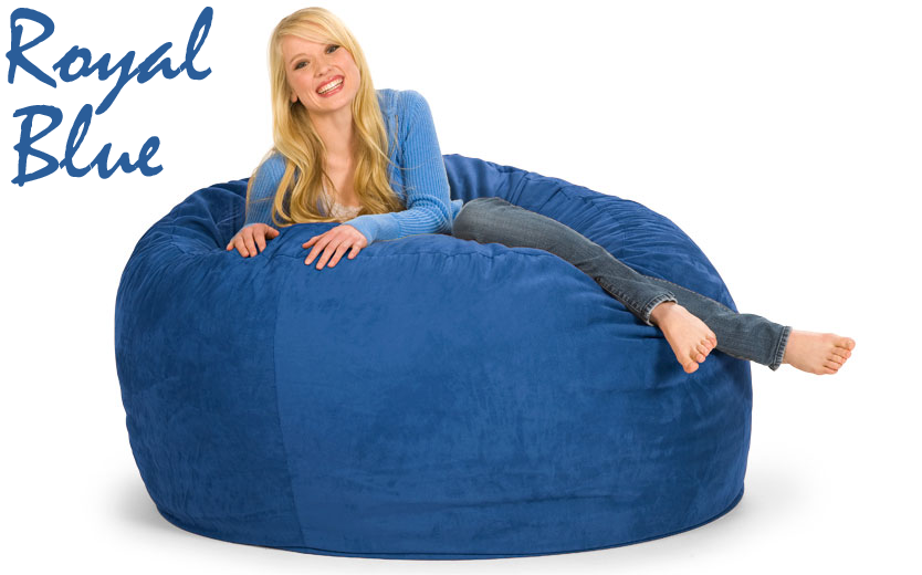 5 ft. Round Bean Bag in Royal Blue