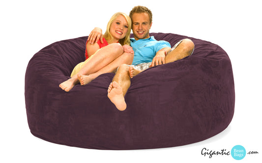 6 ft. Purple Bean Bag chair by Gigantic Bean Bags.