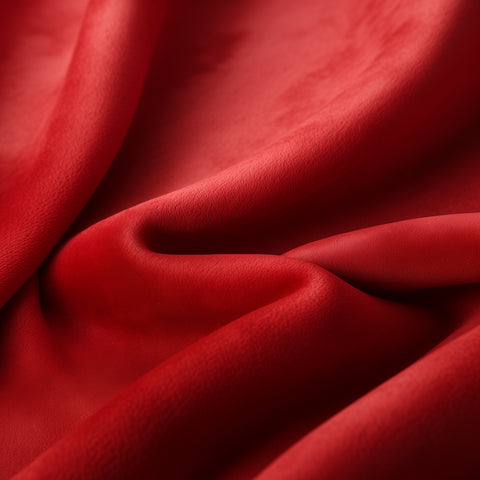 Up close shot of our red premium microsuede bean bag cover
