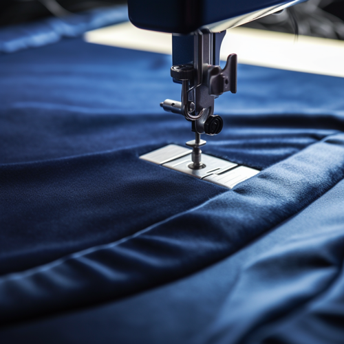 Navy blue cover double stitching