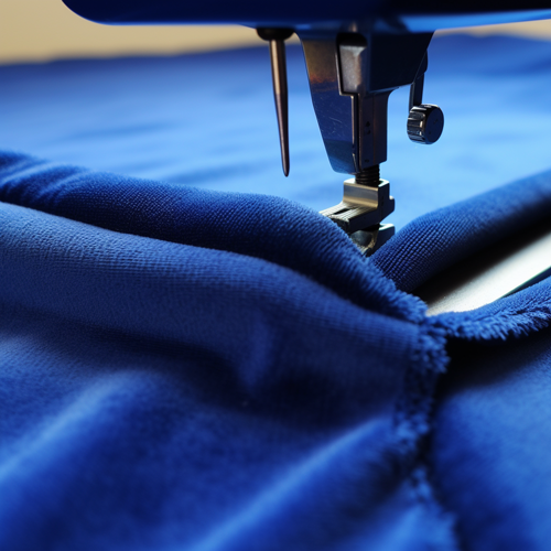 Showing the double stitching on one of our blue covers