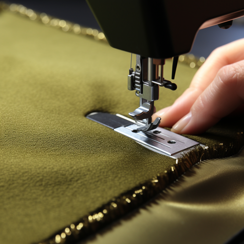Showing double stitching on the olive green bean bag cover