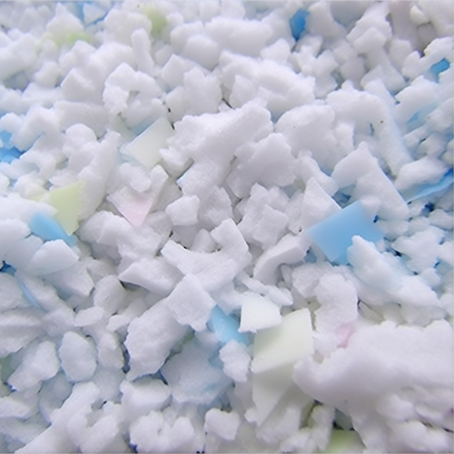 Close up of the foam filling used in our bean bags