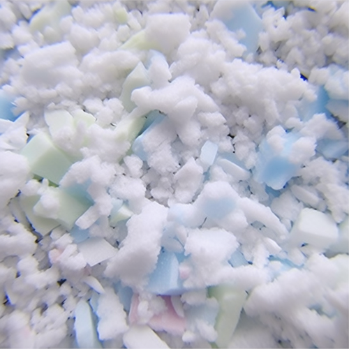 Foam filling is 100% recycled polyurethane