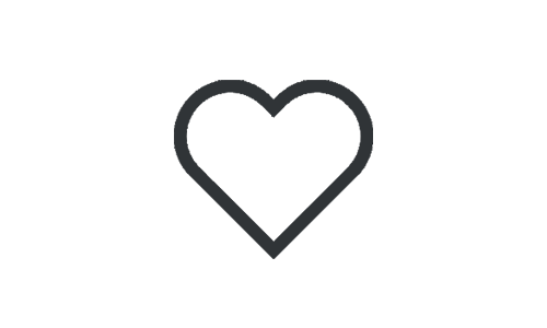 A gray heart icon 