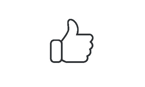 Icon of a thumbs up, representing the 100% satisfaction guarantee.