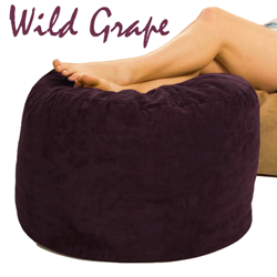 Bean Bag Ottoman in Wild Grape Color