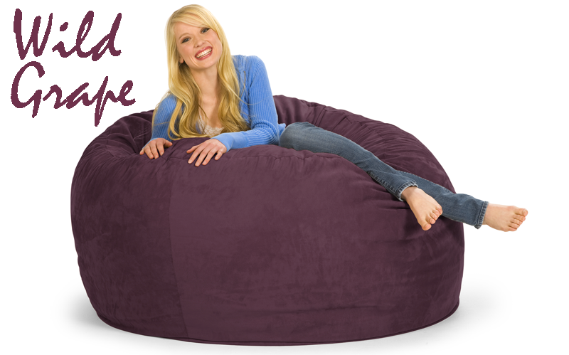 5 ft. Round Bean Bag in Wild Grape