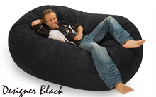 Giant Bean Bag Designer Black 6 Oval