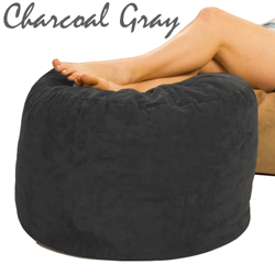 Bean Bag Ottoman in Charcoal Gray Color