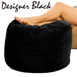 Bean Bag Ottoman in Designer Black Color