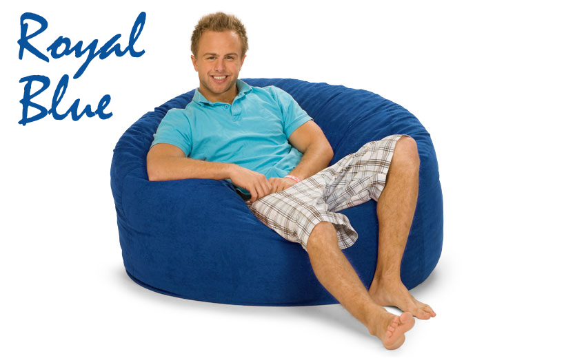 4 ft. Round Bean Bag in Royal Blue