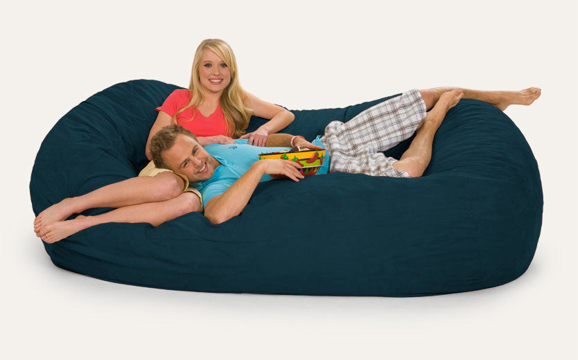 Navy Blue 7 ft Oval Bean Bag Chair