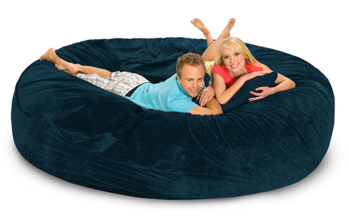 8 ft Navy Blue Bean Bag Bed
