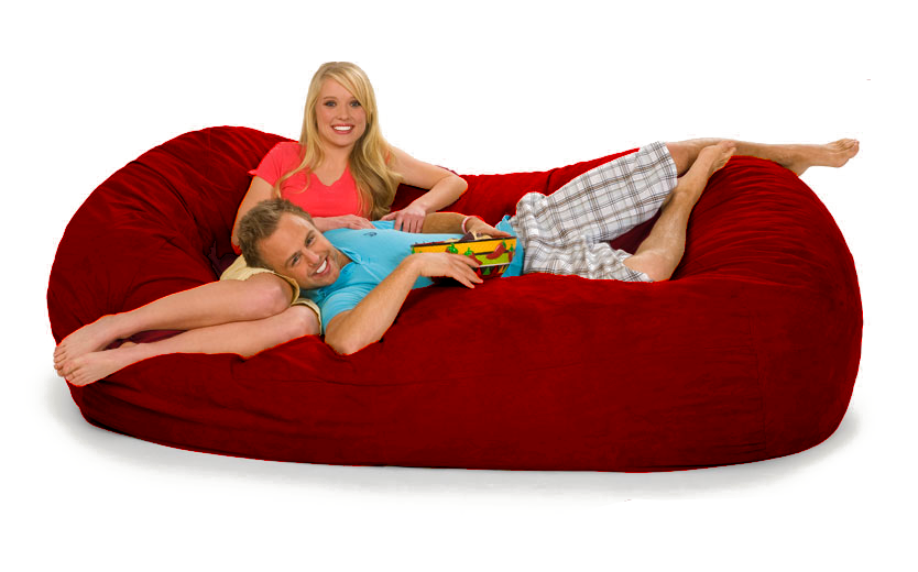 Red Oval 7.5 ft by giant-bean-bags.com